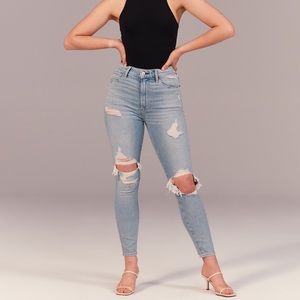 Abercrombie & Fitch Curve Love High Rise Super Skinny Ankle Jeans